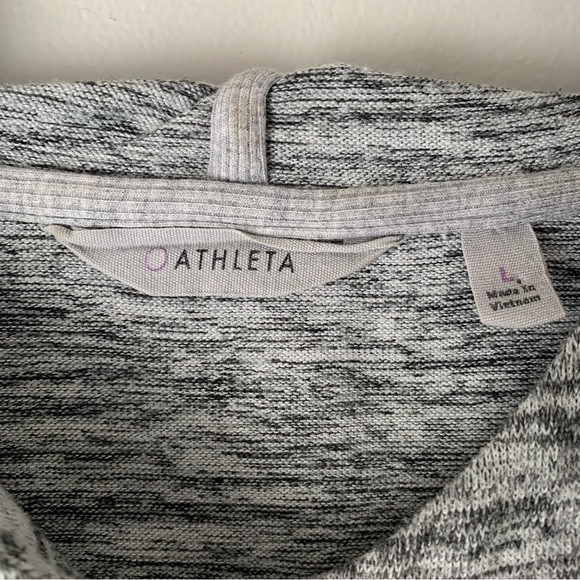 ATHLETA Women's Pullover Sweater Gray Marled Long Sleeve Cowl Neck Size L - Picture 4 of 8